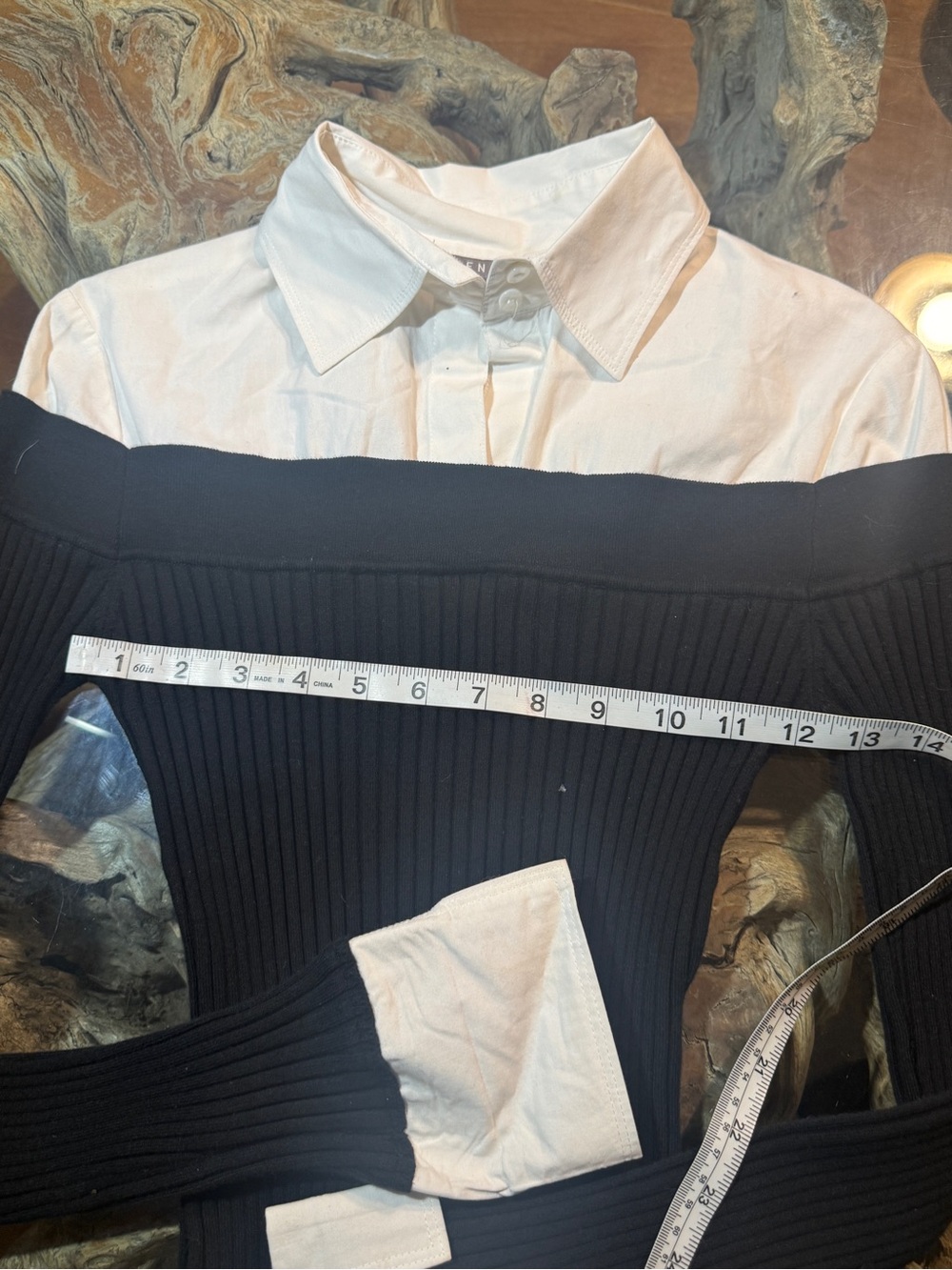 Layered Knitted button down - Picture 4 of 7
